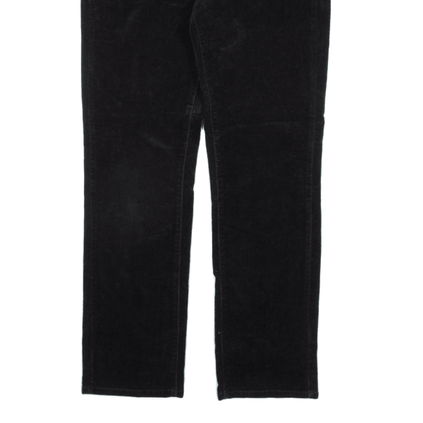 CALVIN KLEIN Corduroy Trousers Black Regular Straight Womens W28 L28 Discount