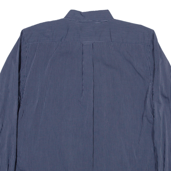 NAUTICA Slim Fit Shirt Blue Pinstripe Long Sleeve Mens L Online Sale