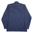 MASCOT Plain Shirt Blue Long Sleeve Mens M Hot on Sale