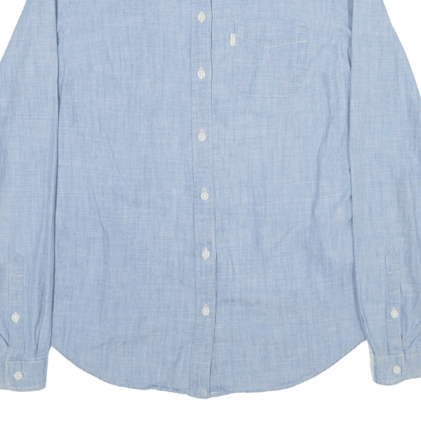 LEVI S Plain Shirt Blue Long Sleeve Womens XS Online