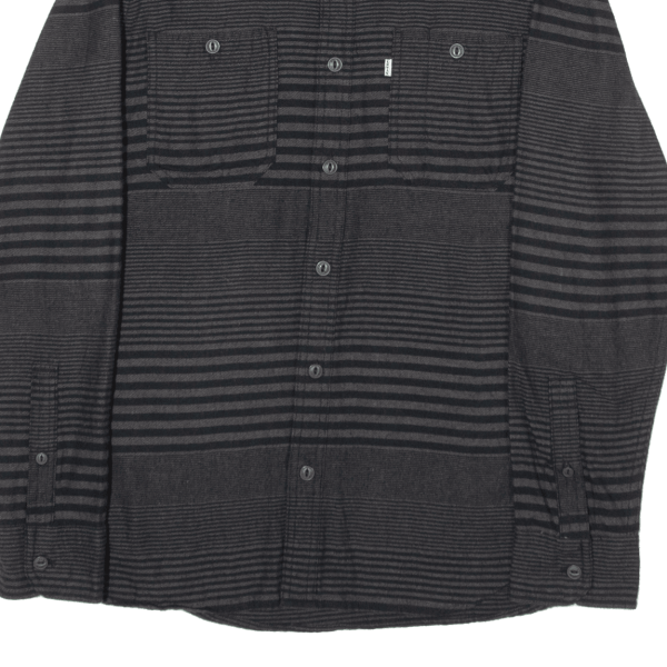 LEVI S Shirt Grey Striped Long Sleeve Mens S Online Sale