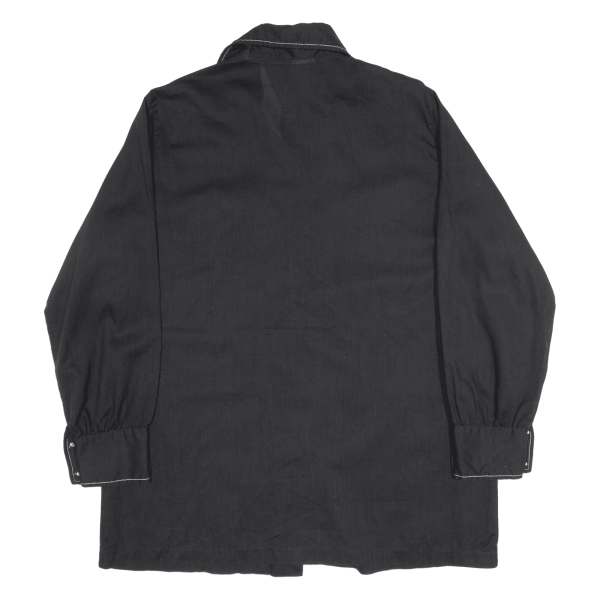 Plain Shirt Black Long Sleeve Womens L Online Sale