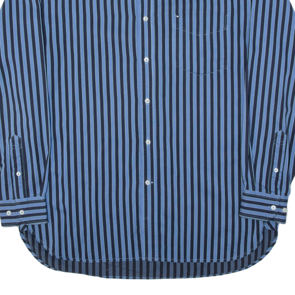 TOMMY HILFIGER Shirt Blue Striped Long Sleeve Mens M Supply