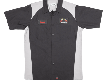 RED KAP Worker Shirt Black Short Sleeve Mens M For Discount