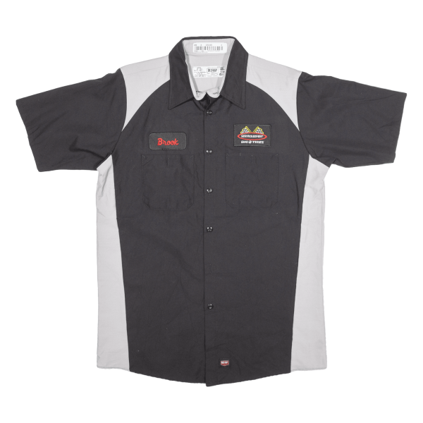 RED KAP Worker Shirt Black Short Sleeve Mens M For Discount