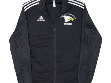 ADIDAS Arrowhead Christian Soccer Climalite Track Jacket Black Mens M Discount