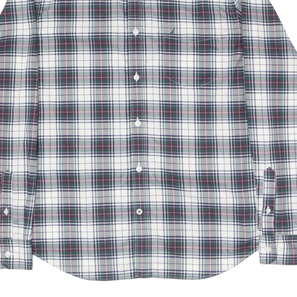 NAUTICA Classic Fit Shirt White Check Long Sleeve Mens L For Sale