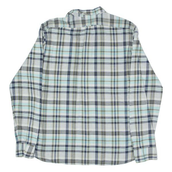 J CREW Slim Fit Shirt Blue Check Long Sleeve Mens L Hot on Sale