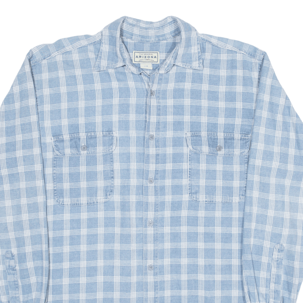 ARIZONA Shirt Blue Check Long Sleeve Mens S Online