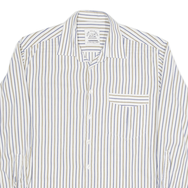 NEW CLASSIC DESIGN Shirt White Striped Long Sleeve Mens XL For Discount