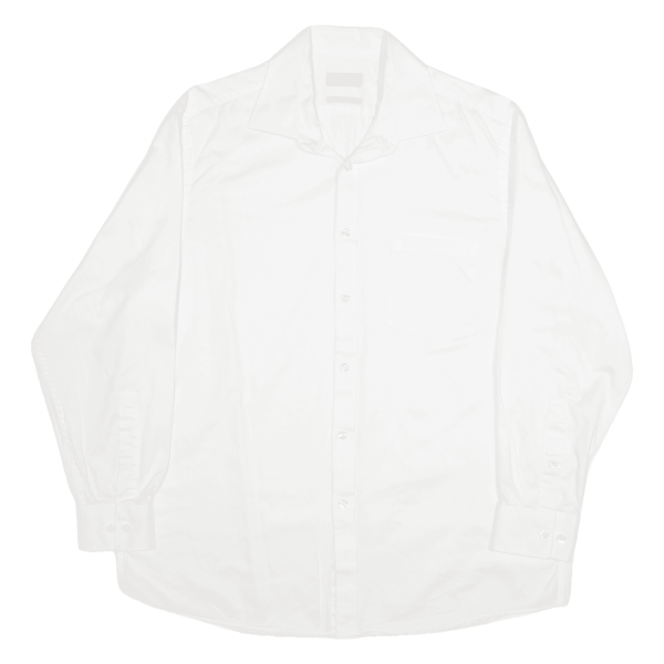 MICHAEL KORS Plain Shirt White Long Sleeve Mens L Discount