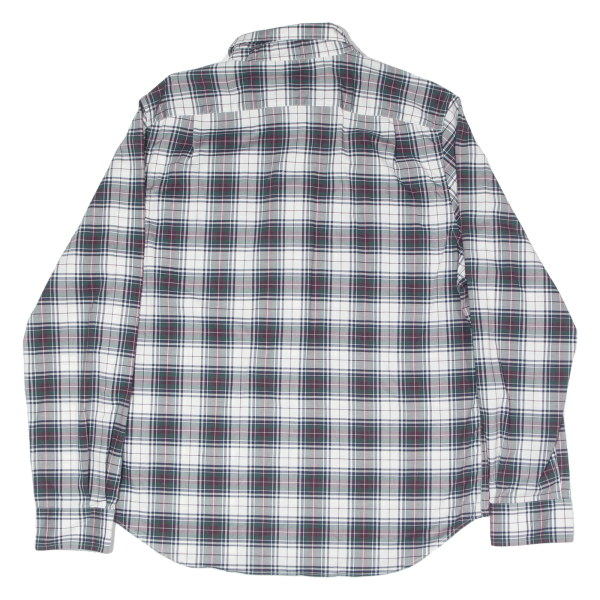 NAUTICA Classic Fit Shirt White Check Long Sleeve Mens L For Sale