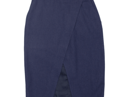 & OTHER STORIES Side Slit Midi Pencil Skirt Blue Womens UK 6 Hot on Sale