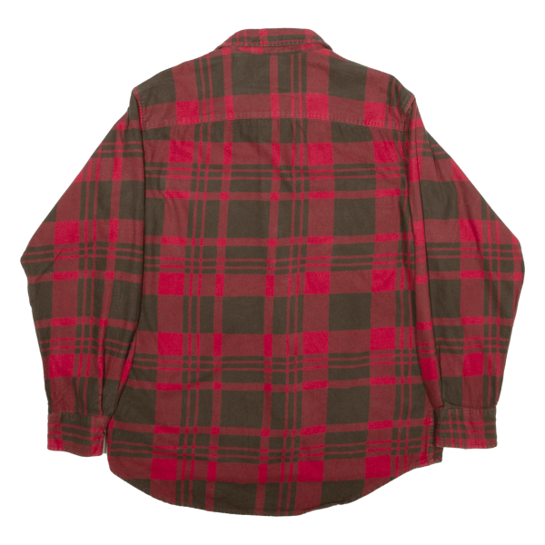 HOBBS CREEK Flannel Shirt Red Check Long Sleeve Mens M Cheap