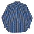 TOMMY HILFIGER Shirt Blue Striped Long Sleeve Mens M Supply