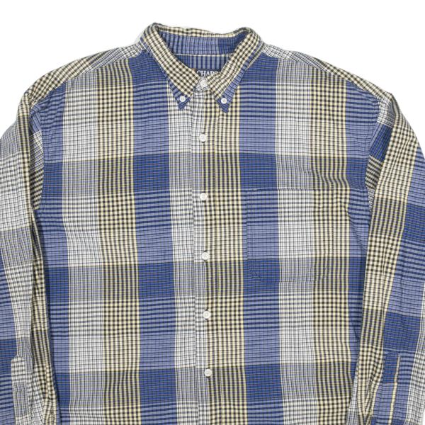 CHAPS RALPH LAUREN Shirt Blue Plaid Long Sleeve Mens XL on Sale