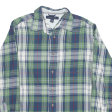 TOMMY HILFIGER Shirt Green Check Long Sleeve Mens S Online