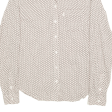 LEVI S Shirt Beige Geometric Long Sleeve Womens S on Sale