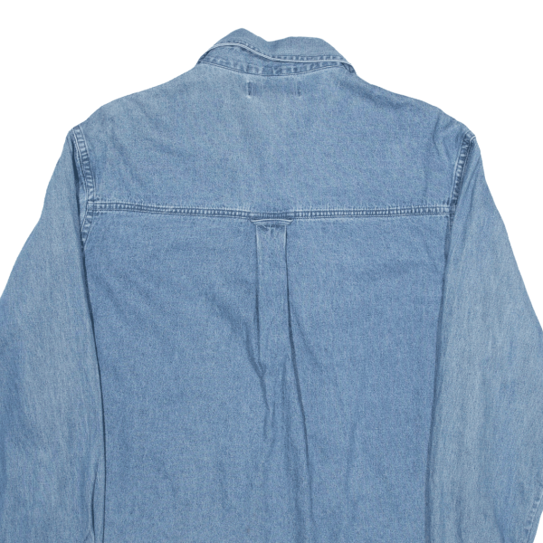 PASSPORTS Denim Shirt Blue Long Sleeve Womens S For Sale