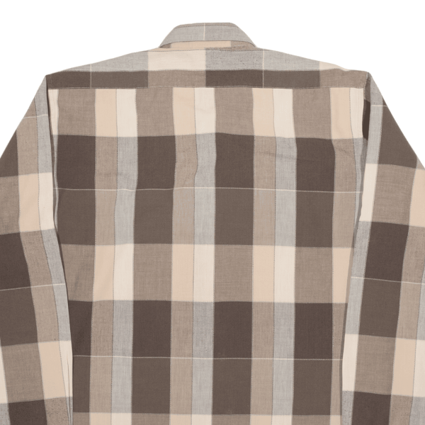 Shirt Brown Check Long Sleeve Mens M Discount