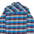 BLACKJACK Flannel Shirt Blue Gingham Long Sleeve Mens M For Cheap