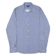 NAUTICA Slim Fit Shirt Blue Check Long Sleeve Mens M Hot on Sale