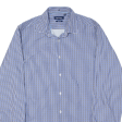 NAUTICA Slim Fit Shirt Blue Check Long Sleeve Mens M Hot on Sale