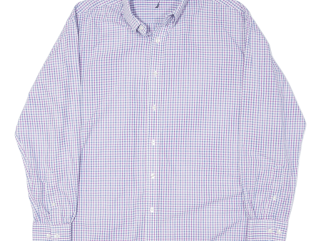 NAUTICA Shirt Purple Plaid Long Sleeve Mens XL Discount