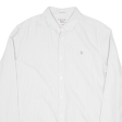 PENGUIN Slim Shirt White Striped Long Sleeve Mens L on Sale