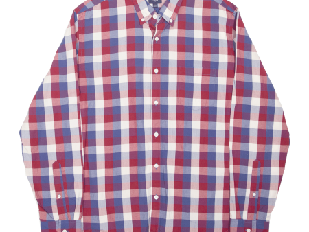 J.CREW Shirt Blue Gingham Long Sleeve Mens L Online Sale