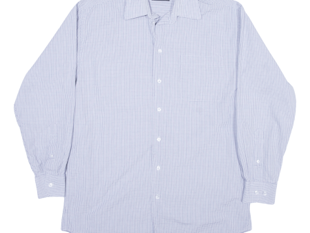 NAUTICA Shirt Blue Check Long Sleeve Mens M For Sale