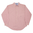 TOMMY HILFIGER Shirt Red Gingham Long Sleeve Mens L Sale