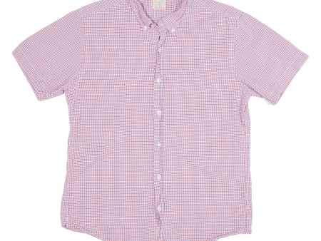 J. CREW Shirt Red Check Short Sleeve Boys M Online now