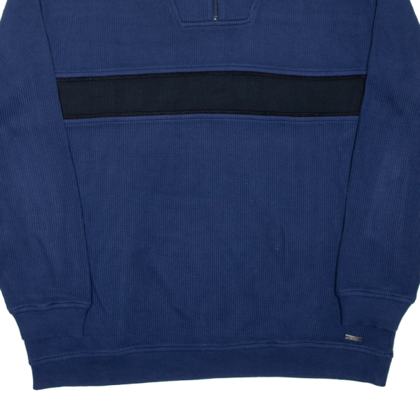 BRAX Jumper Blue Tight Knit 1 4 Zip Mens XL For Sale