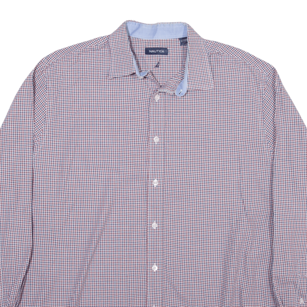 NAUTICA Shirt Blue Check Long Sleeve Mens XL on Sale