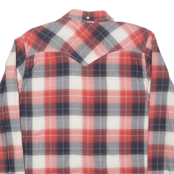 LEVI S Shirt Red Check Long Sleeve Mens S For Discount