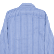 ARMANI Shirt Blue Pinstripe Long Sleeve Mens S Hot on Sale