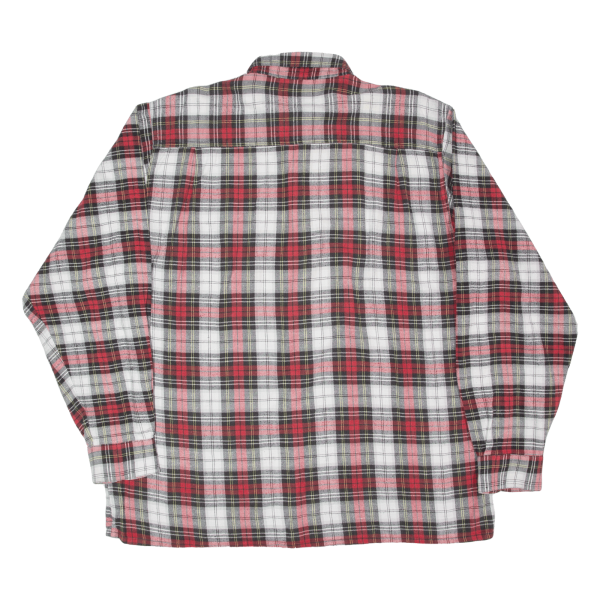 FOR DIRECT Flannel Shirt Red Check Long Sleeve Mens L Hot on Sale