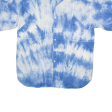 STREET SCENES Tye Dye Shirt Blue Crazy Pattern Short Sleeve Mens M Online Sale