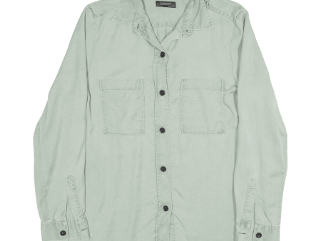 ZARA Plain Shirt Green Long Sleeve Womens L For Sale