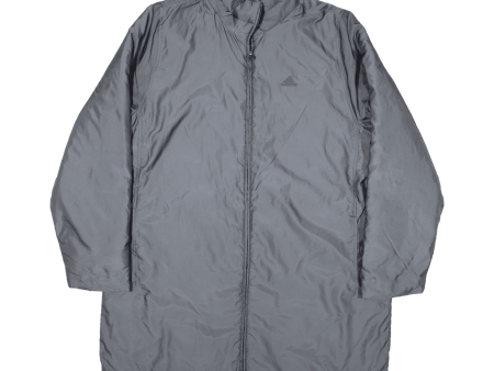 ADIDAS Insulated Coat Blue Womens UK 14 For Cheap