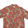 MUNSINGWEAR Hawaiian Shirt Red Viscose Floral Short Sleeve Mens M For Sale