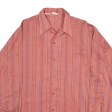 FREY Shirt Pink Striped Long Sleeve Mens M For Discount