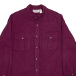 KING SIZE Tall Plain Shirt Maroon Long Sleeve Mens L Fashion