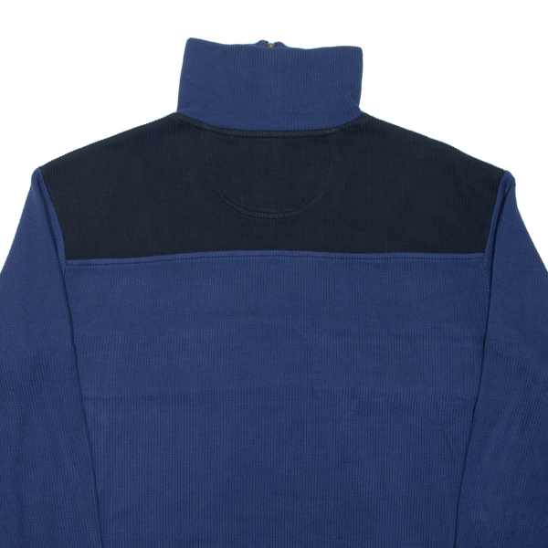 BRAX Jumper Blue Tight Knit 1 4 Zip Mens XL For Sale