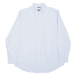 CHAPS Shirt Blue Pinstripe Long Sleeve Mens L For Sale