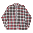 FOR DIRECT Flannel Shirt Red Check Long Sleeve Mens L Hot on Sale