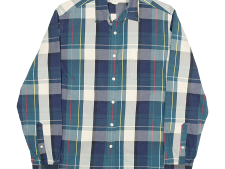 J. CREW Shirt Blue Check Long Sleeve Mens M Sale