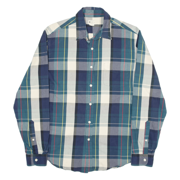 J. CREW Shirt Blue Check Long Sleeve Mens M Sale