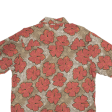 MUNSINGWEAR Hawaiian Shirt Red Viscose Floral Short Sleeve Mens M For Sale